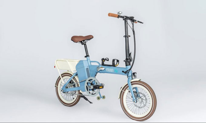Nguyên mẫu xe đạp hydro mới ra mắt của công ty Youon Technology.