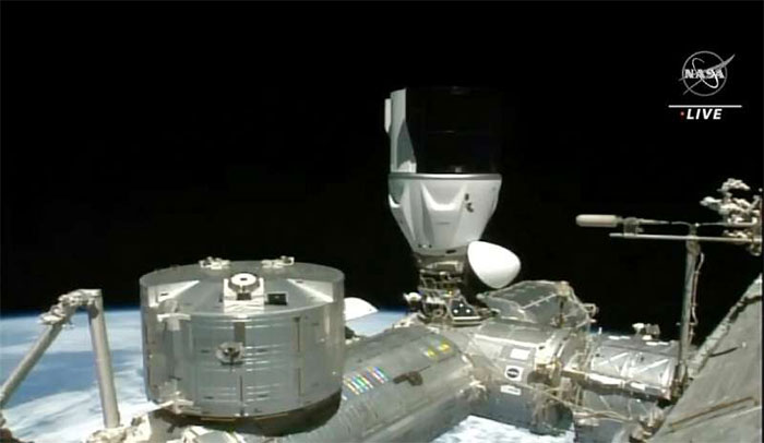  Tàu vũ trụ Dragon-6 được ghép nối với Trạm Vũ trụ Quốc tế (ISS) ngày 3/3/2023. 