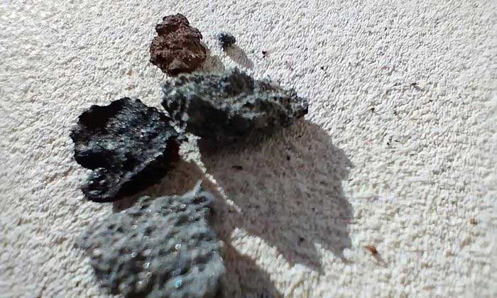 Mảnh vỡ của thiên thạch ở Matera. 