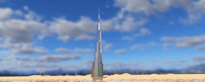  Sau khi hoàn thành, tòa nhà Burj Khalifa có độ lún chỉ 5cm. 