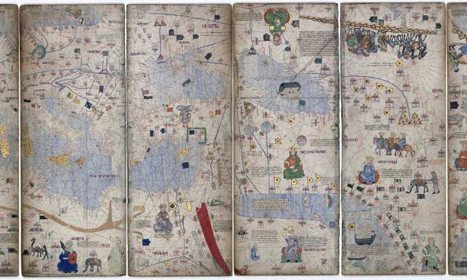  Một phần bản đồ Atlas Catalan. 