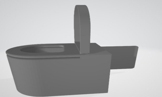  Hình ảnh thiết kế 3D bồn vệ sinh thông minh do nhóm phát triển. 