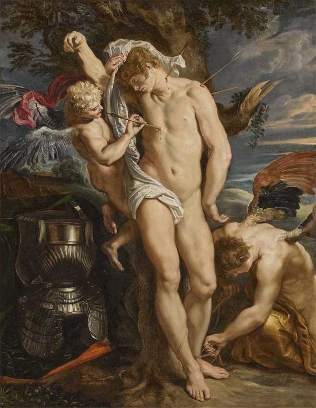  Bức Saint Sebastian Tended by Two Angels. 