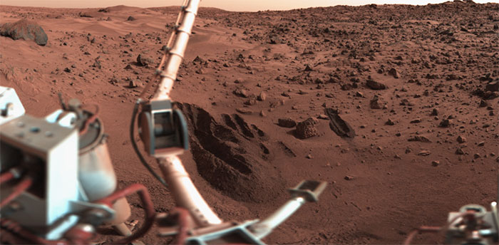 Địa hình gồ ghề trên sao Hỏa