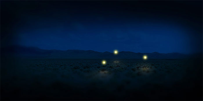 Những đốm sáng thường xuyên xuất hiện gần thị trấn Marfa ở phía tây Texas. (