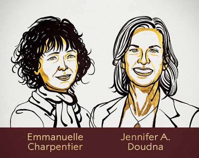 Hai nhà khoa học nữ được vinh danh cho giải Nobel Hóa học 2020.
