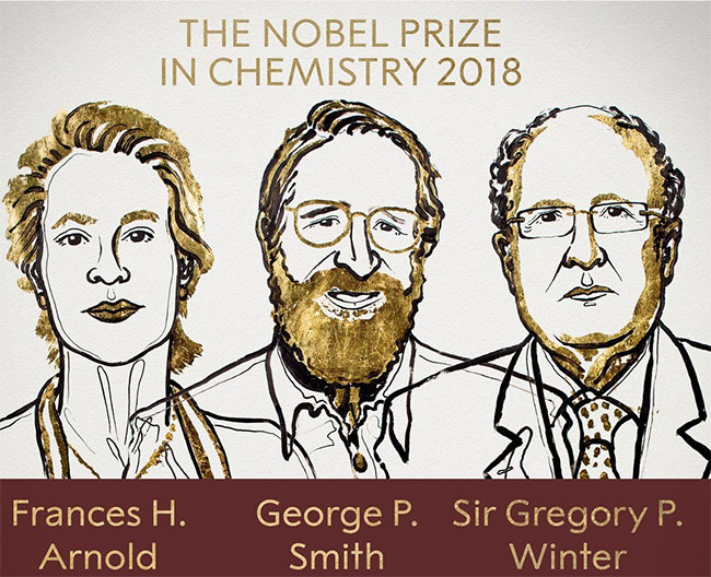 Chân dung ba nhà khoa học đoạt giải Nobel Hóa học năm nay. 