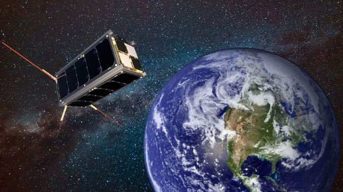 Hình minh họa vệ tinh Eirsat-1 trên quỹ đạo quanh Trái đất.