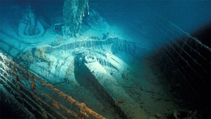 Xác tàu Titanic bị chìm năm 1912 được phát hiện ở đáy đại dương vào năm 1985.
