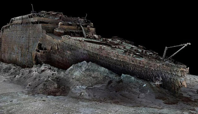 Hình ảnh một phần xác tàu Titanic được công bố gần đây.