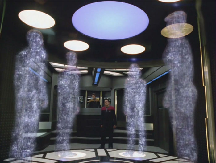  Một cảnh dịch chuyển tức thời trong phim Star Trek. 