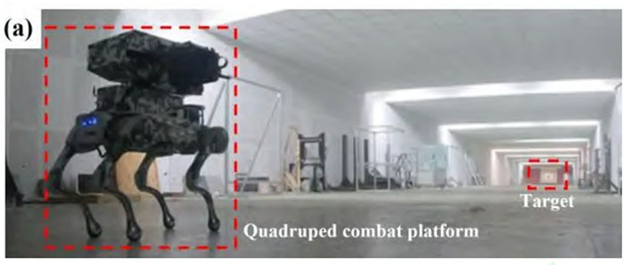 Chó robot sản xuất bởi Trung Quốc có thể đạt độ chính xác rất cao với trang bị súng máy.