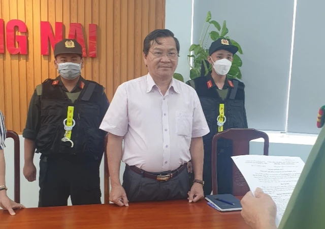 Bị can Trần Minh Hùng (nguyên Hiệu trưởng Trường ĐH Đồng Nai) bị bắt giữa vào tháng 6.2023