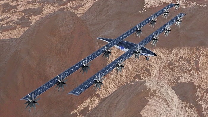  tưởng thiết kế đặc biệt của MAGGIE, chiếc máy bay dùng để tìm kiếm sự sống trên sao Hỏa. 
