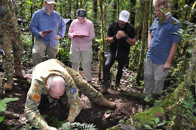 Quân đội Úc tìm kiếm hài cốt ở Papua New Guinea.