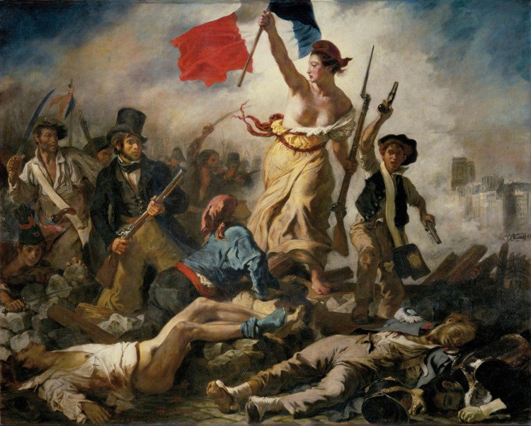 Bức tranh 'Nữ thần Tự do dẫn dắt nhân dân' của Eugene Delacroix. 