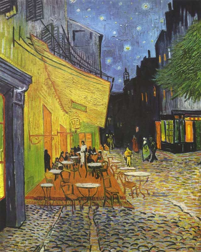Bức tranh Cà phê vỉa hè trong đêm (Café Terrace at Night) của Vincent van Gogh