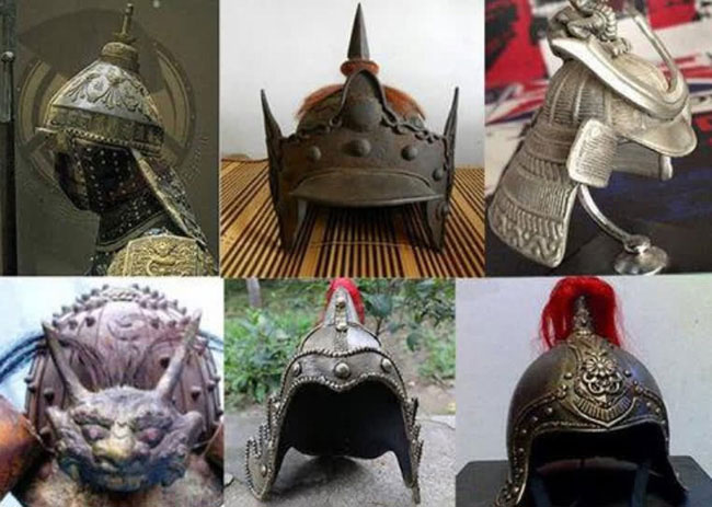 Một số mẫu mũ giáp thời xưa