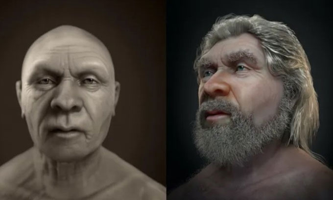  Người đàn ông trong hang động ở Pháp có nhiều nét đặc trưng của người Neanderthal. 