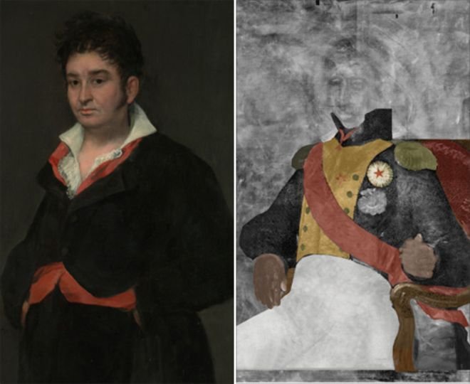 Có lẽ Goya đã vẽ đè lên bức tranh cũ vì vẽ một vị tướng của thời vua cũ là quá nguy hiểm khi vua mới đã lên ngôi.