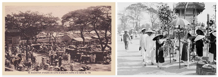 Chợ hoa Tết xưa ở Huế năm 1923