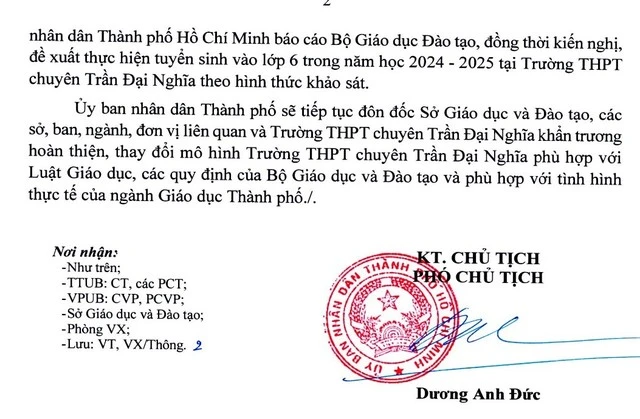 UBND TP.HCM kiến nghị Bộ GD-ĐT về tuyển sinh lớp 6 Trường THPT chuyên Trần Đại Nghĩa- Ảnh 3.